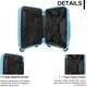 image 5 of Cabin Suitcase Small 20’ Inch Hard Shell Hand Luggage - Lightweight & Durable, USB Charging Port, Secure TSA Lock, Dual Spinner Wheels