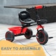 image 5 of AIYAPLAY Kids Trike for 2 to 5 Years with Adjustable Seat, Baskets, Red