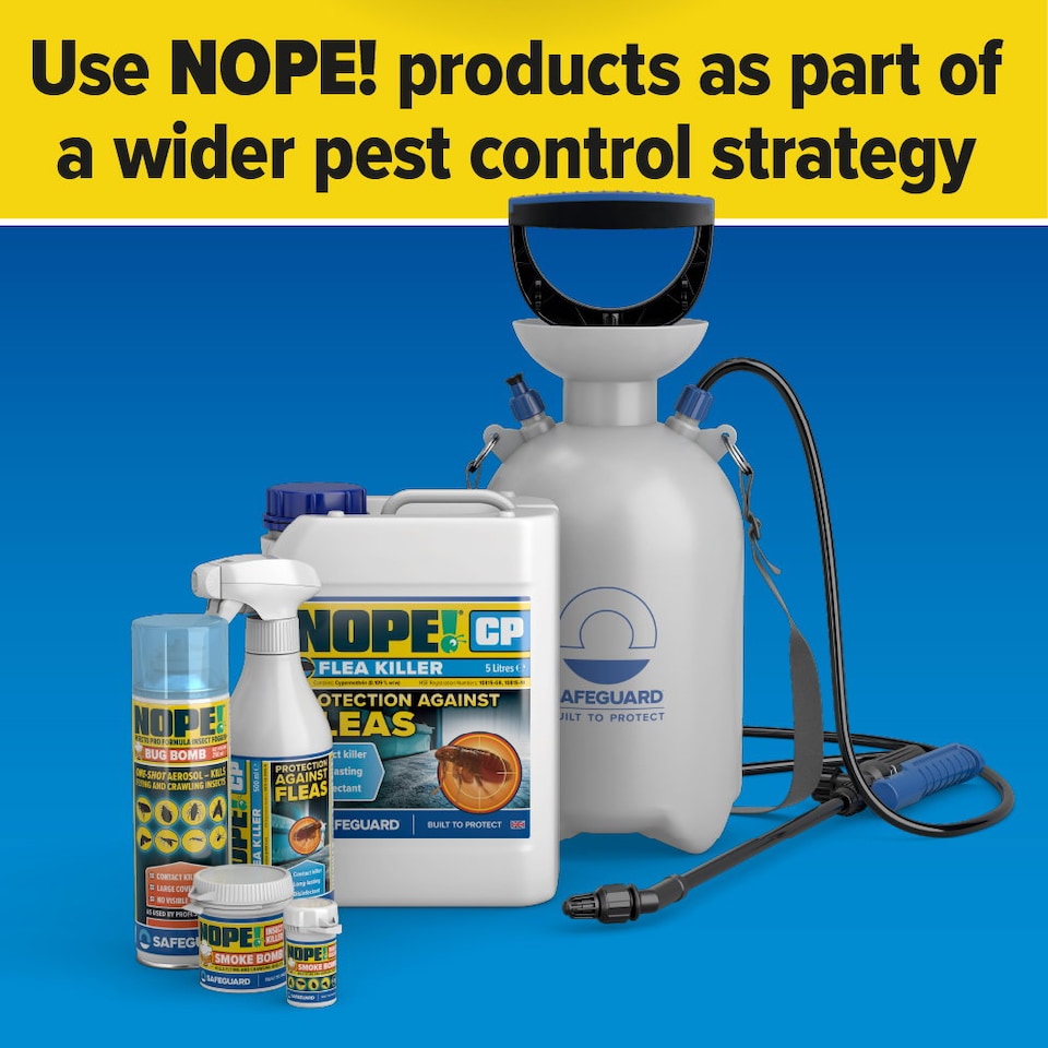 image 1 of NOPE Flea Spray for The Home (2 x 5L Sprayer) Fast-Acting, Odourless & Non-Staining. Indoor and Outdoor Flea Killer