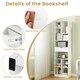 image 8 of COSTWAY 180CM Bookcase Modern Bookshelf with 10 Open Cubes White