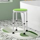 image 2 of HOMCOM 360 Swivel Seat Bath Shower Stool, Adjustable Height Shower Chair with Aluminium Frame Non-Slip Feet Chair Safe Support Home Assistance, Green