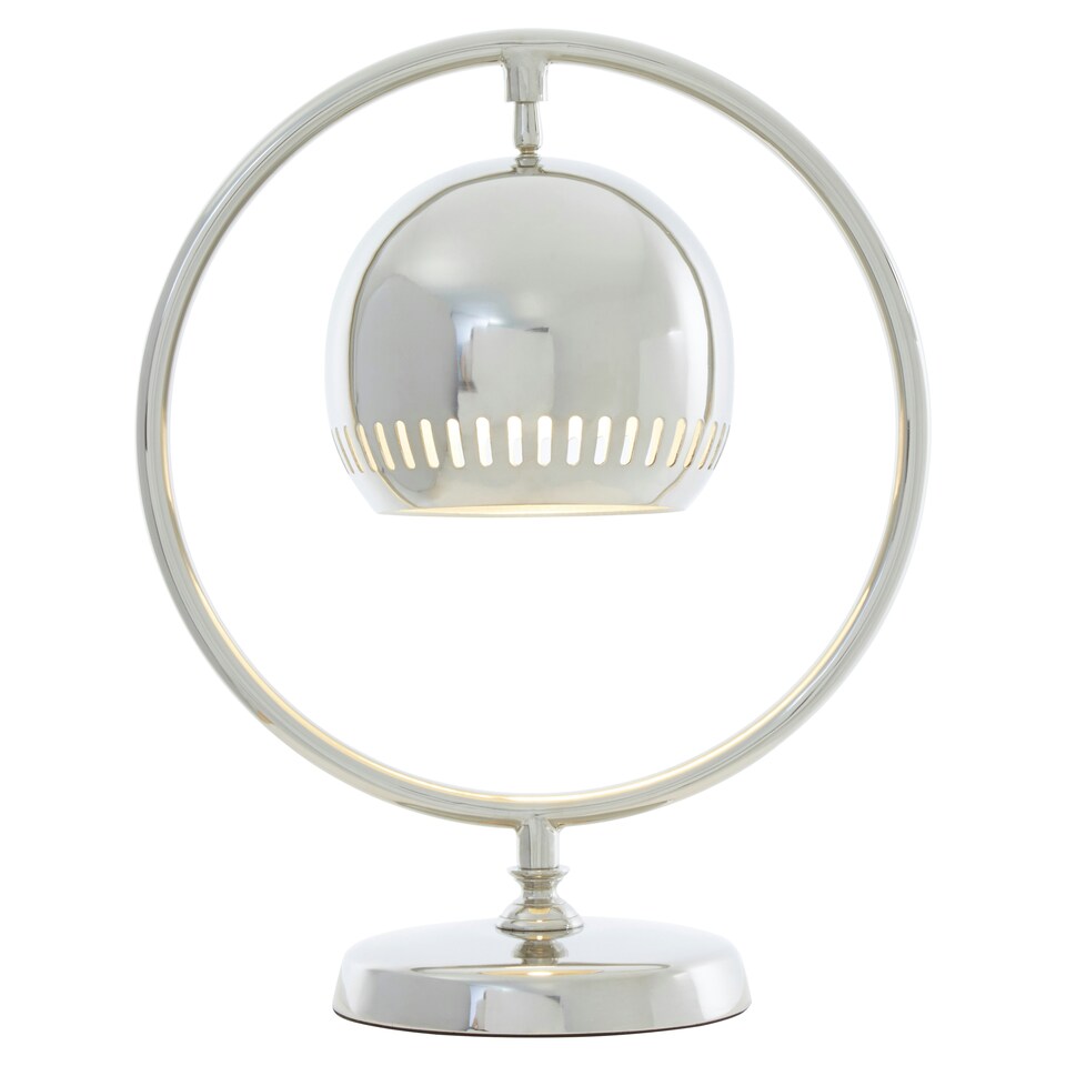 image 1 of Interiors by Premier Circle Table Lamp Silver