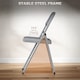image 6 of HOMCOM Folding Chairs Set of 4, Foldable Chairs with Cushions, Light Grey | Grey | Light Grey | One Size
