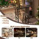 image 9 of COSTWAY 3PCS Bar Table & 2 Stool Dining Set Brown Brown