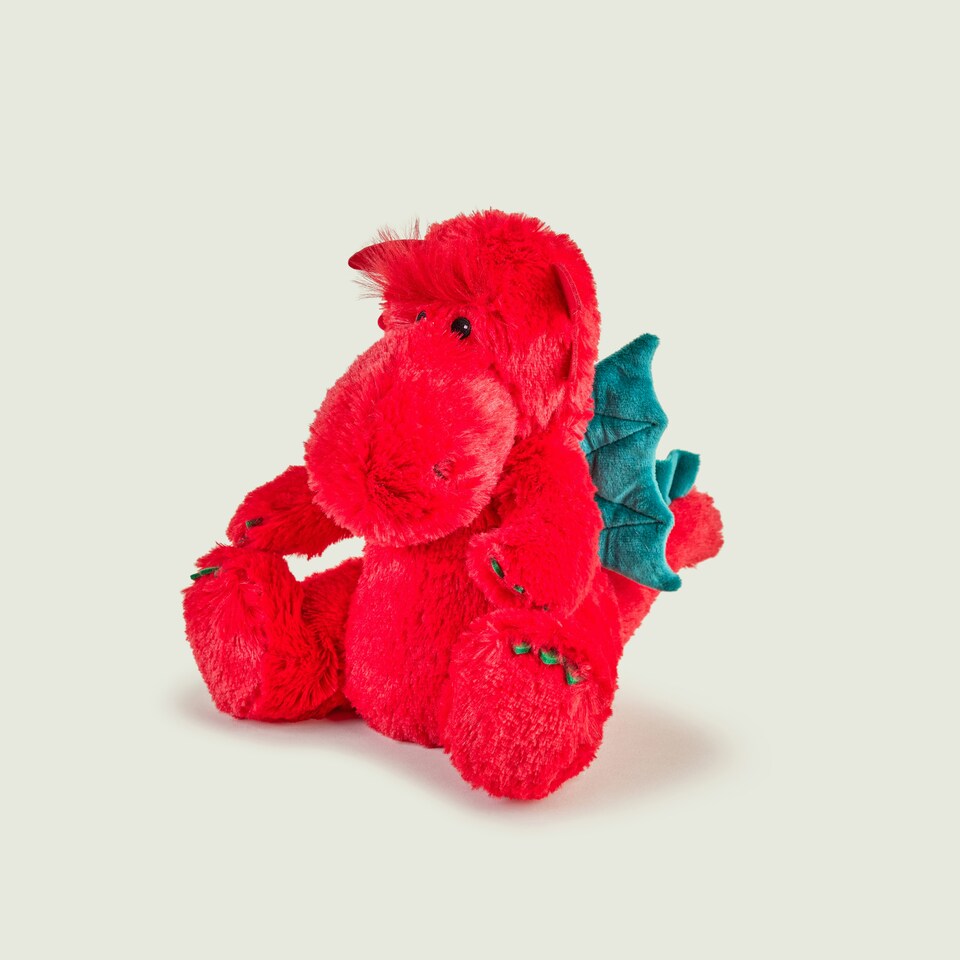 image 1 of Warmies Welsh Red Dragon Microwavable Weighted Teddy