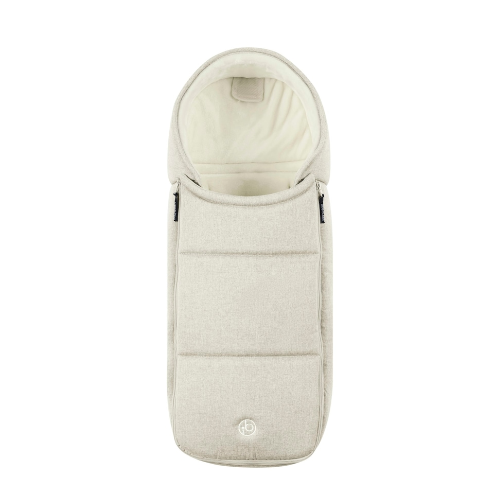 image 1 of Newborn Cocoon 2-in-1 Carrycot & Footmuff, Birth-6 Months, Universal Fit, Faux Fur Lining, Shower-resistant, Removable Head Support (Stone)