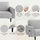 image 5 of Yaheetech Fabric 3-Seater Sofa Bed for Limited Space Grey | Light Grey
