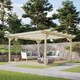 image 1 of Double Garden Pergola and Decking Kit - Wood - L420 x W420 cm - Light Green