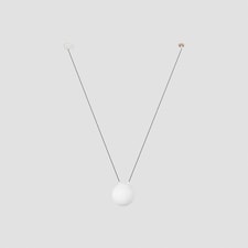 Mine 1 Light White Suspension Pendant, E27