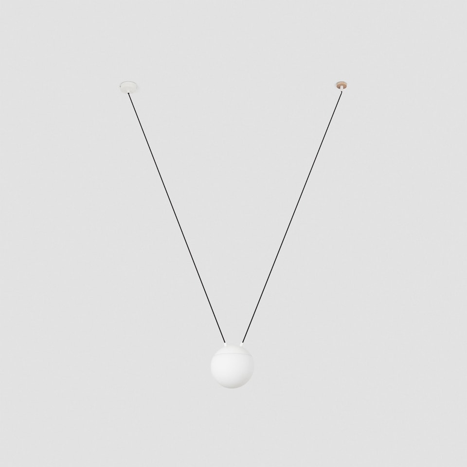 Mine 1 Light White Suspension Pendant, E27
