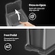 image 5 of HOMCOM 20+14L Double Kitchen Bin, Pedal Bin with Soft-Close Lid, Silver 