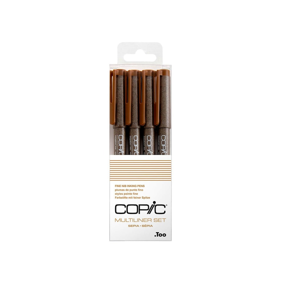 image 1 of Copic Multiliner, Sepia, Set of 4