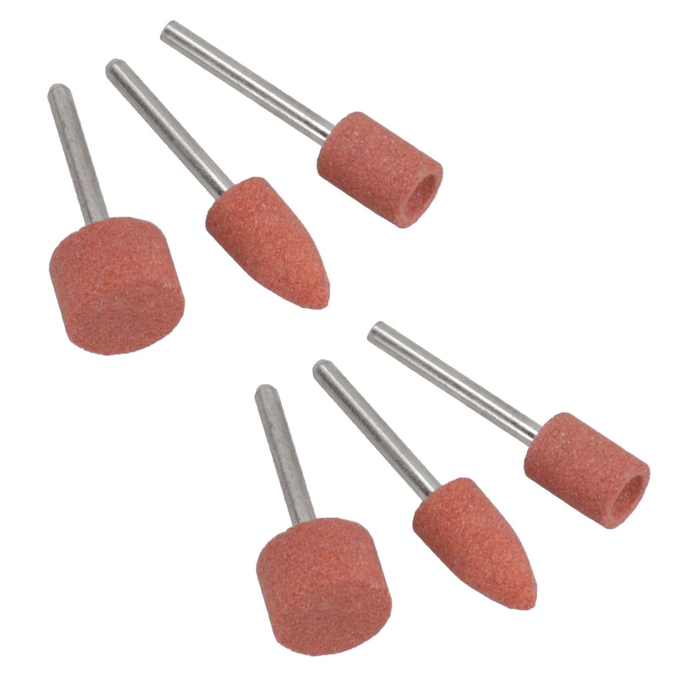 image 1 of 6pc Rotary Circular Grinding Sanding Wheel Set 9, 10, 15mm 3.17mm Mandrel