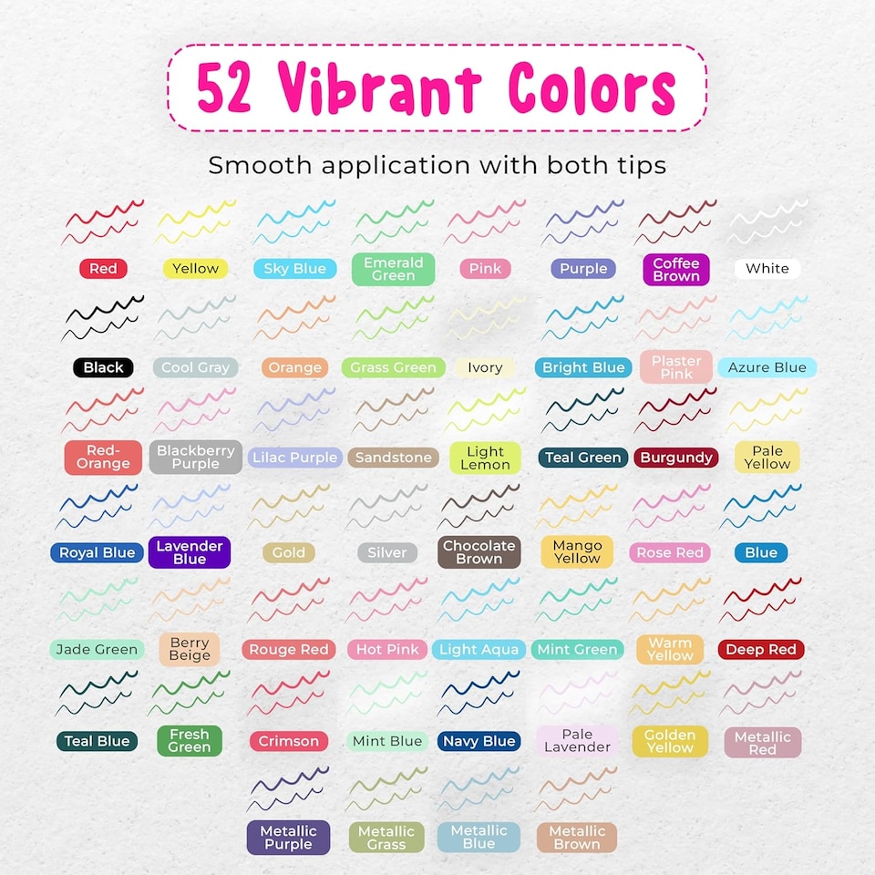 image 1 of Desire Deluxe Acrylic Paint Pens for Rock Painting, Stone, Ceramic, Glass, Wood, Canvas – Set of 52 Non Toxic Water Based Markers - Great Artists Painting Supplies