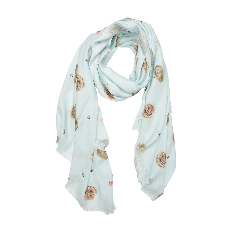 image 1 of Wrendale Designs Awakening Hedgehog Scarf with Gift Bag