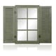 image 1 of Primrose 6in Country Window Glass Garden Mirror with Shutters