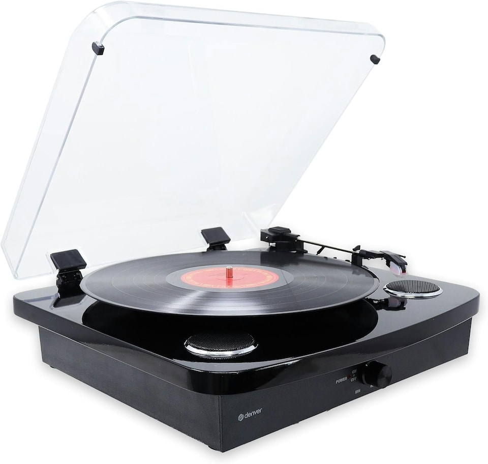 image 1 of Lightwood Vinyl Record Player With Stereo Speakers - Bluetooth Send & Receive - USB & SD Recording - AUX IN & RCA Out
