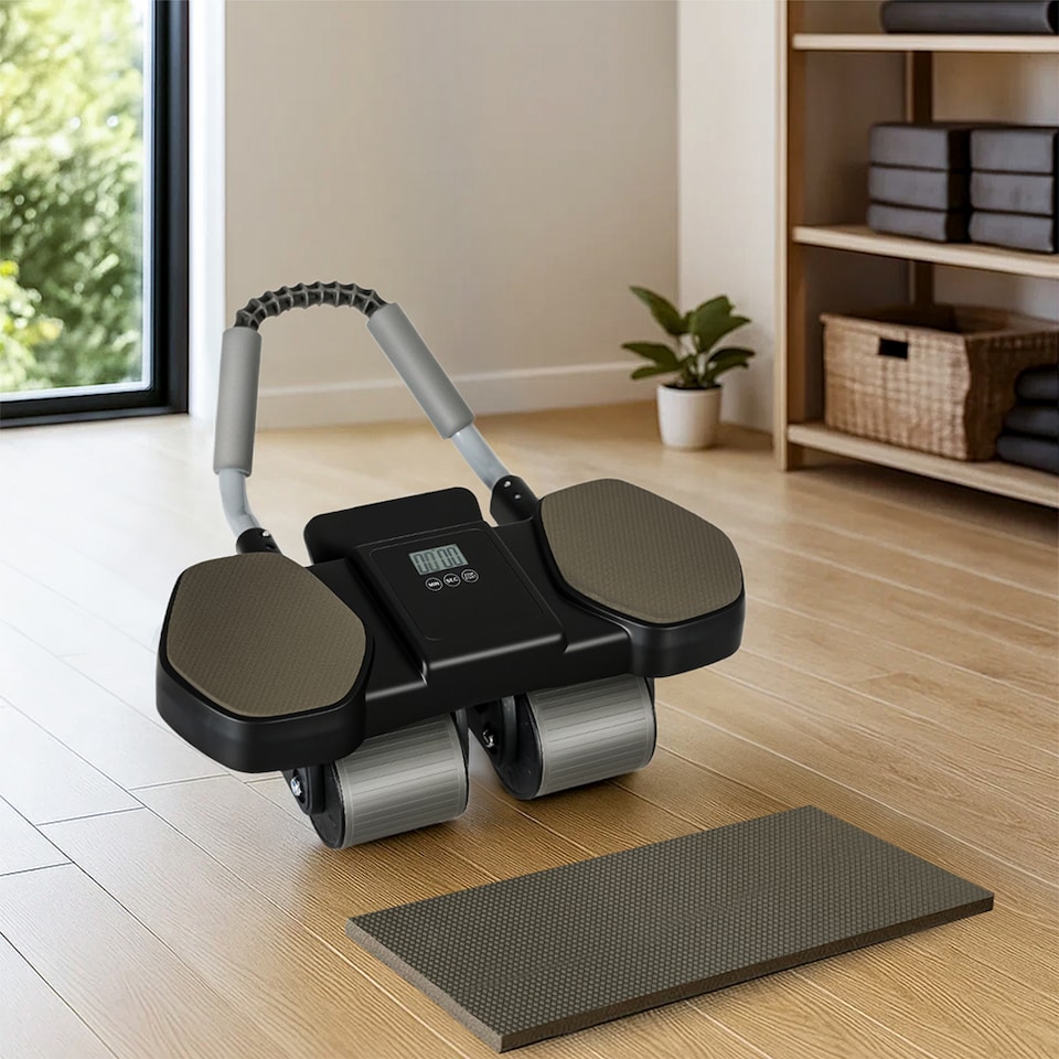 image 1 of Centra Automatic Ab Roller 4-Wheel Core Trainer with Wide Elbow Pads