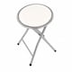 image 2 of White Padded Folding Breakfast Kitchen Bar Stool Seat | White