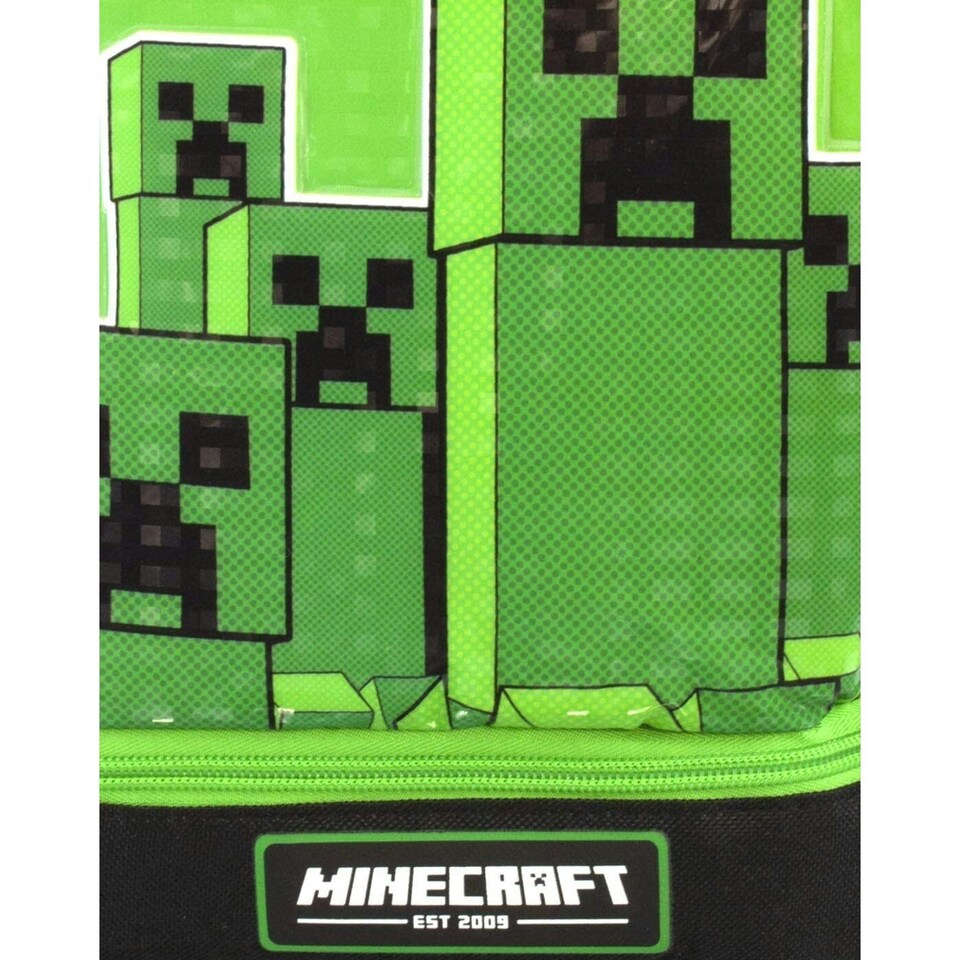 image 1 of Minecraft Childrens/Kids Double Creeper Lunch Bag - Green - One Size