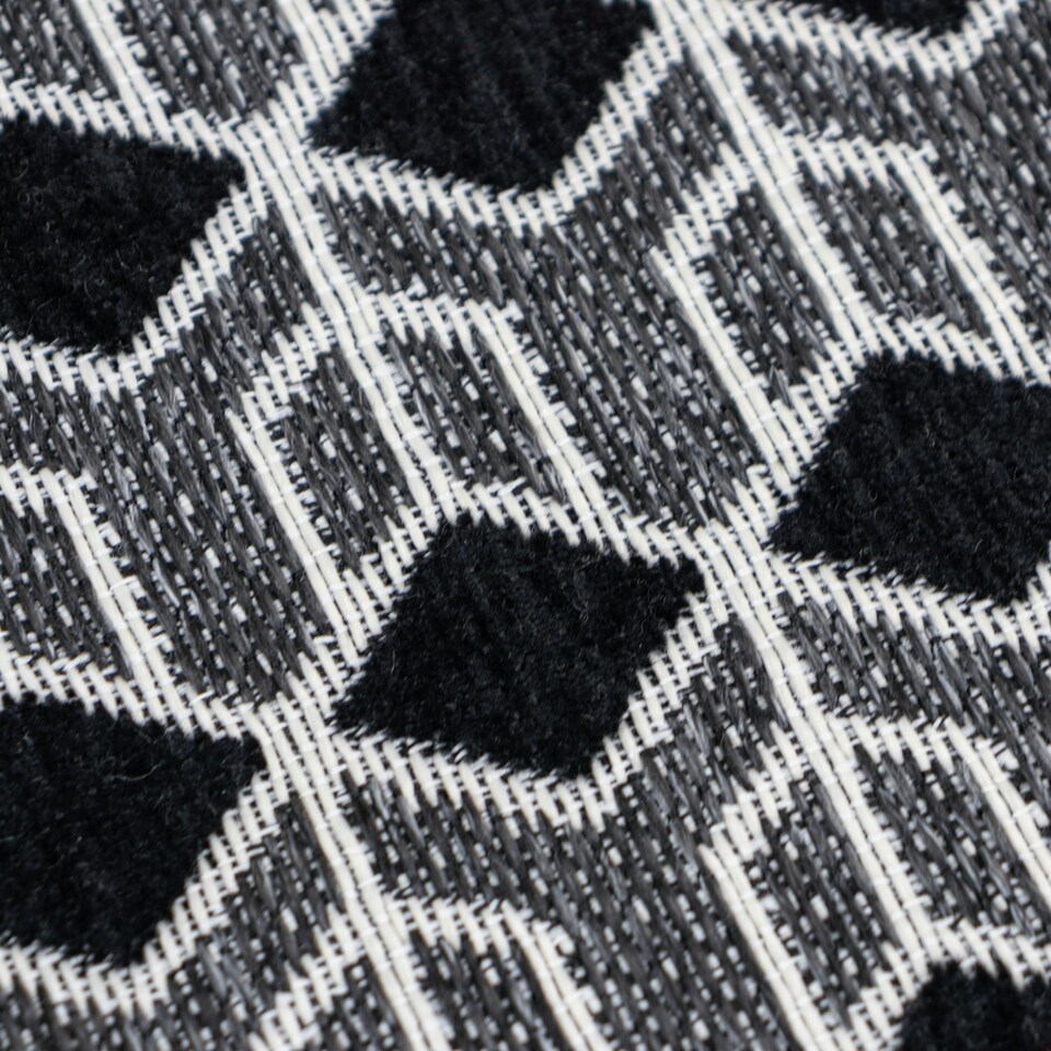 image 1 of JVL Allure Machine Washable Entrance Runner Doormat, 50x150cm - Black