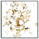 image 3 of Golden flower print (Picture Frame) Brown | M