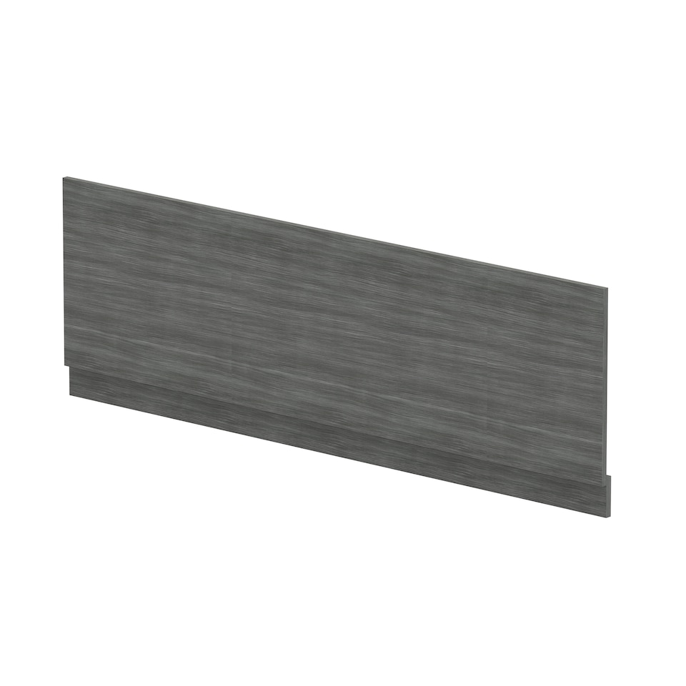 image 1 of 1700mm Bath MFC Front Panel & Plinth - Woodgrain Anthracite | Grey | Anthracite Woodgrain | 1