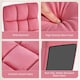 image 6 of Yaheetech Lazy Sleeper Recliner with 14 Adjustable Positions and Backrest Pink