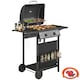 image 1 of Outsunny Gas Burner Barbecue Grill, Garden BBQ Grill with Warming Rack | Black | Black | 99 x 56 x 95 cm