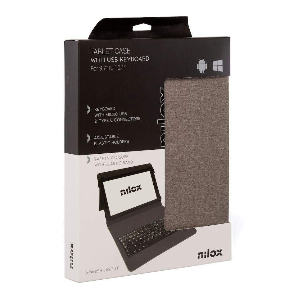 image 1 of Case for Tablet and Keyboard Nilox Grey N/A | N/A | One Size