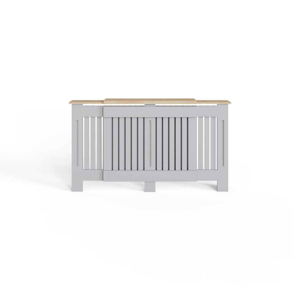 image 1 of Longslow Adjustable Radiator Cover | Grey | Grey