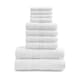 image 4 of VELVETIO 10 Piece Towel Bale Set Toronto Stripe Pattern - 100% Cotton, 450 GSM Green | Dark Green
