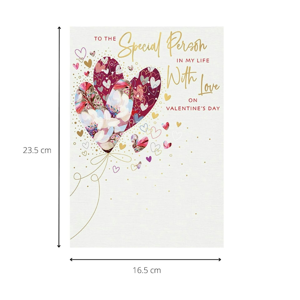 image 1 of Words 'n' Wishes Valentine Day Card for a Special Person, 23.5 x 16.5 cm,