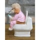 image 3 of Gifts Direct 2 U Cockapoo Dog On The Toilet Ornament Pink