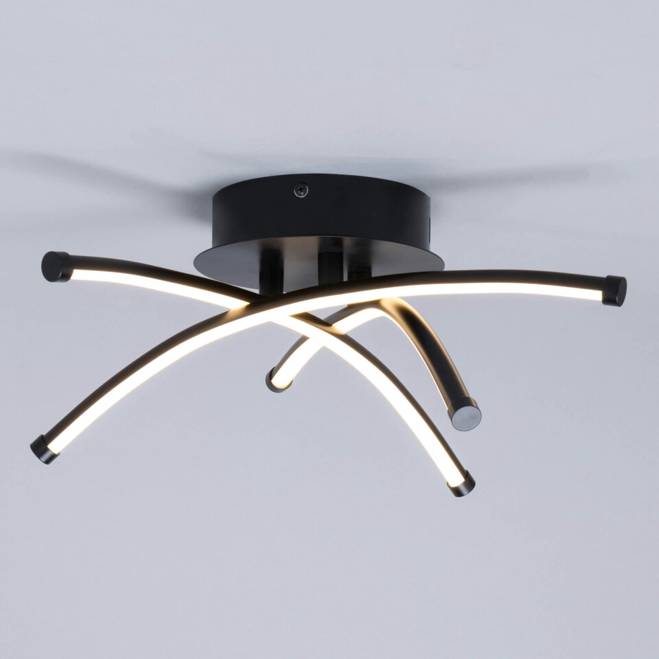 image 1 of BHS Aalto LED Cross Arm Ceiling Light | Black | Black | 1