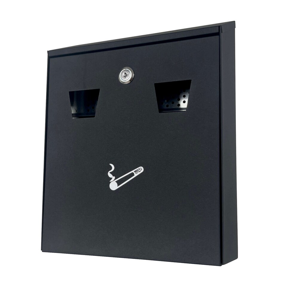 image 1 of Wall Mounted Outdoor Pub Ashtray Ash Tray Cigarette Steel Bin