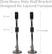 image 2 of Lister Cartwright Double Curtain Extendable Pole Set with Black Nickle Ball Finials- 19mm & 28mm Metal Poles(70- 120 cm)