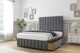 image 4 of Sloomy California Armour Coniston Divan Bed Base 2 Drawers Left Side With 54 Inch Floor Standing Headboard & 12 Inch Matching Footboard | Grey | Armour | King | 1
