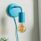 image 2 of ValueLights Jordy Plug in Colour Pop Blue Wall Light