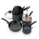 image 1 of Prestige 9 X Tougher Non-Stick Frying Pan, Saucepan & Milk Pan Set - 5 Pieces