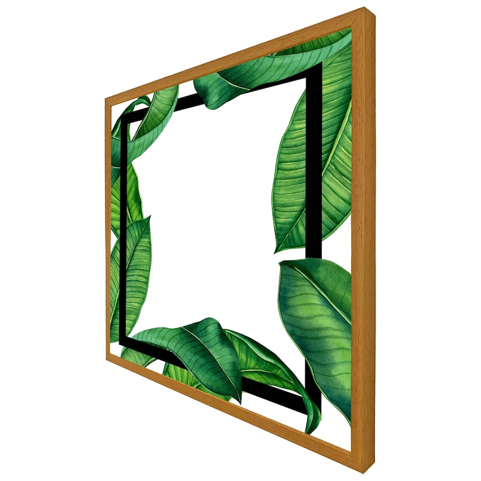 image 1 of Botanical & black border (Picture Frame) Brown | XL
