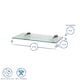 image 9 of Harbour Housewares Floating Glass Shelf - 40cm - Metallic Brackets - Bathroom Shower Storage Vanity Display Unit Shelf | Silver | Chrome | 6