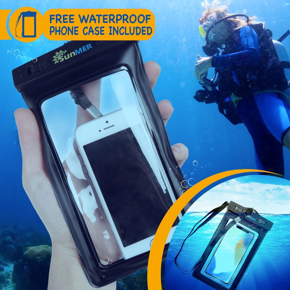 image 1 of SUNMER Waterproof Dry Bag with IPX8 Phone Case - Roll-Top, Adjustable Strap, 5L/10L/20L/30L