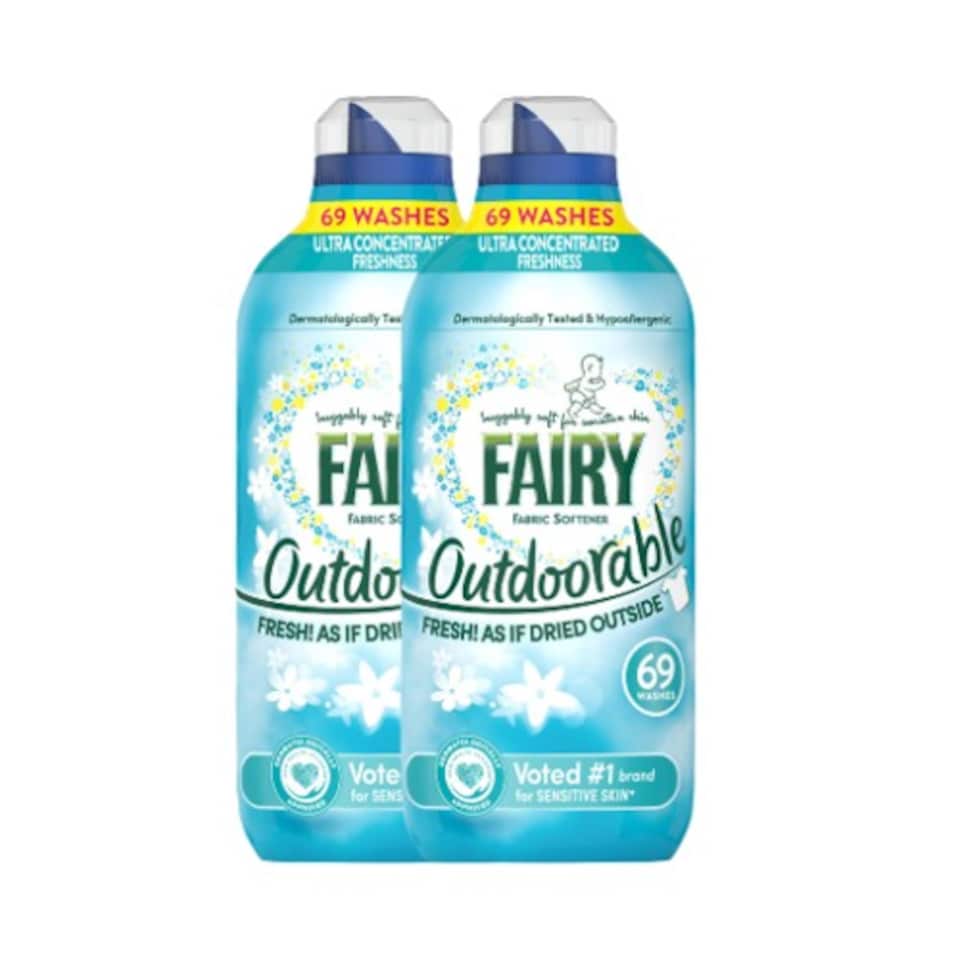 image 1 of Fairy Outdoorable Fabric Conditioner 966ml 69 Washes | Blue | 2 - Blue | 138 Washes | 2