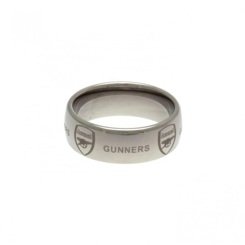 image 1 of Arsenal FC Super Titanium Ring - Silver - S