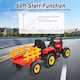 image 8 of COSTWAY 12V Kids Ride On Tractor with Trailer Music Red