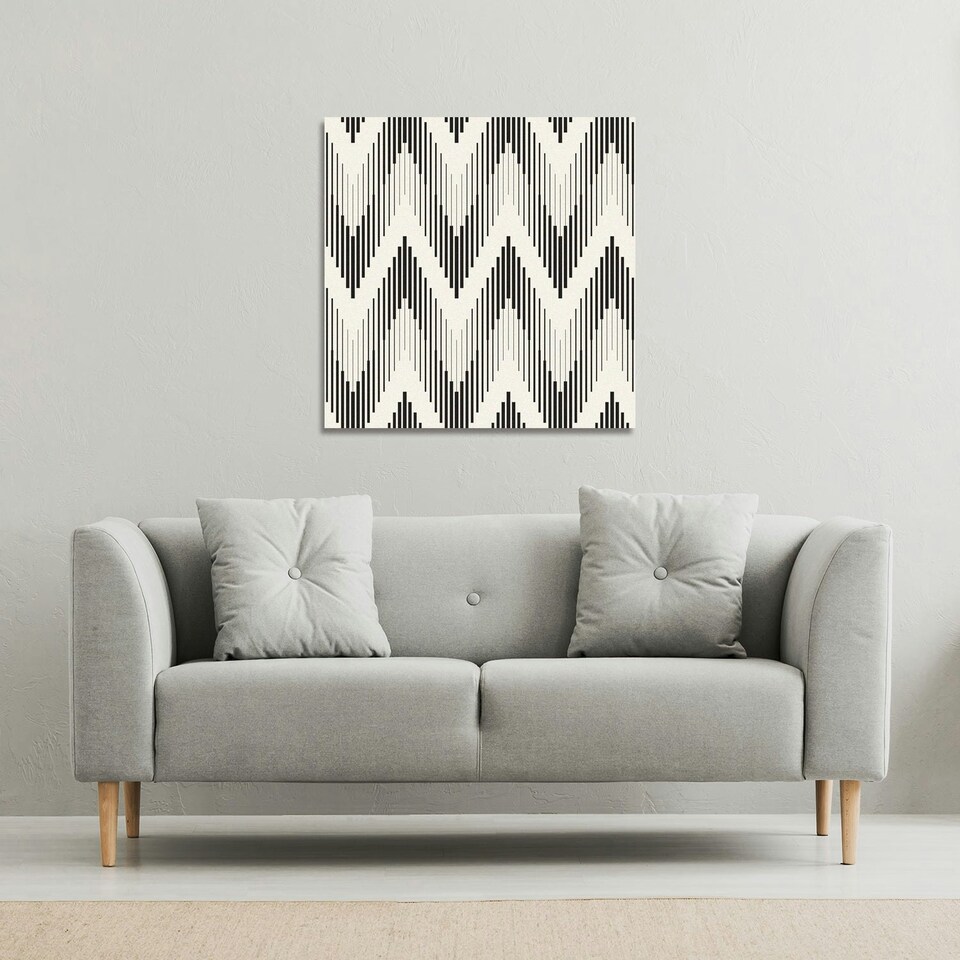 image 1 of Geometric Zig Zag (Canvas Print) 101 x 101 x 4cm