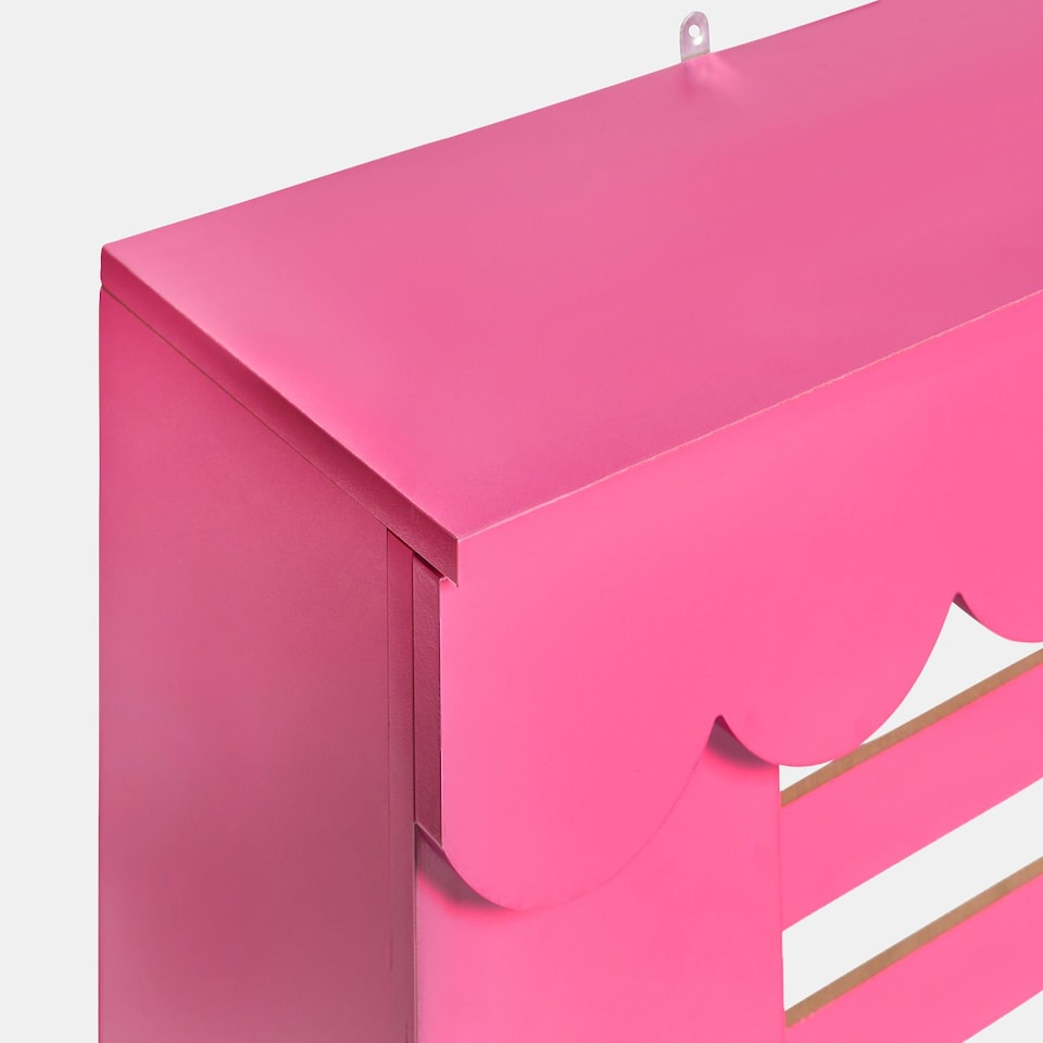 image 1 of OHS Scallop Radiator Cover Engineered Wood Side Board Shelf - Small | Pink | Hot Pink