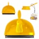 image 8 of Colour Coded Dustpan and Brush Sets Wide Plastic Dustpan with Rubber Lip and Soft Bristle Brush