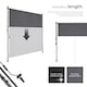 image 3 of Retractable Awning Taija - tooless installation, with hand crank, retractable and UV blocking | Grey | dark grey | 150 x 310 cm | 1